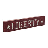 Burgundy Liberty Wooden Sign-Lange General Store