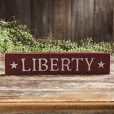 Burgundy Liberty Wooden Sign-Lange General Store