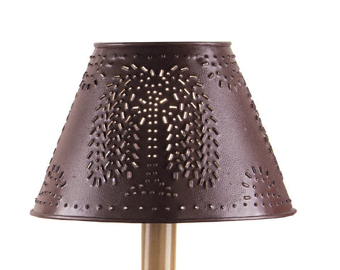 Burgundy Metal Willow Lamp Shade-Lange General Store