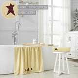 Burgundy Prim Stars Creme Towels & Washcloths-Lange General Store