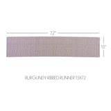 Burgundy Ribbed Table Runners-Lange General Store