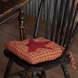 Burgundy Star Chair Pad-Lange General Store