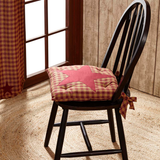 Burgundy Star Chair Pad-Lange General Store