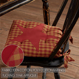 Burgundy Star Chair Pad-Lange General Store