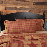 Burgundy Star Pillow Cases - Lange General Store