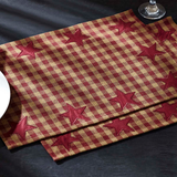 Burgundy Star Placemats - Set of 6-Lange General Store