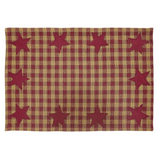 Burgundy Star Placemats - Set of 6-Lange General Store