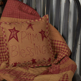 Ninepatch Star Prim Blessings Pillow 12"-Lange General Store