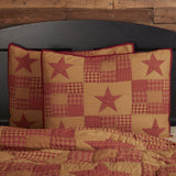 Burgundy Star Sham - Lange General Store