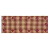 Burgundy Star Table Runners-Lange General Store