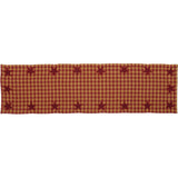 Burgundy Star Table Runners-Lange General Store