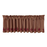 Burgundy Star Valance-Lange General Store