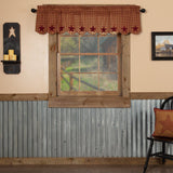 Burgundy Star Valance-Lange General Store