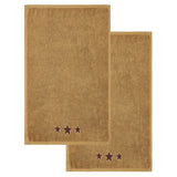 Burgundy Stars Towels & Washcloths-Lange General Store