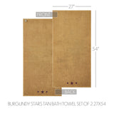 Burgundy Stars Towels & Washcloths-Lange General Store