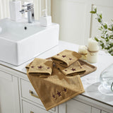 Burgundy Stars Towels & Washcloths-Lange General Store