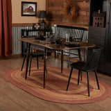 Burgundy Tan Collection Jute Rugs - Oval - Lange General Store