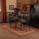 Burgundy Tan Collection Jute Rugs - Rectangle - Lange General Store