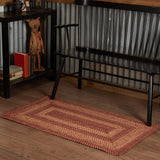 Burgundy Tan Collection Jute Rugs - Rectangle - Lange General Store