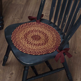 Burgundy Tan Jute Chair Pad - Set of 6-Lange General Store