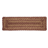 Burgundy Tan Rectangle Stair Tread Latex Rug-Lange General Store