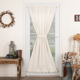 Burlap Antique White Door Panel Curtain-Lange General Store