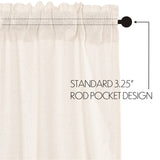 Burlap Antique White Swag Curtains-Lange General Store