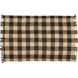 Burlap Black and Tan Check Placemats - Set of 6-Lange General Store