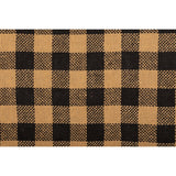 Burlap Black and Tan Check Table Runners-Lange General Store