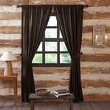 Burlap Chocolate Panel Curtains-Lange General Store