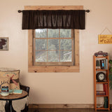 Burlap Chocolate Valance-Lange General Store