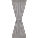 Burlap Dove Grey Door Panel Curtain-Lange General Store