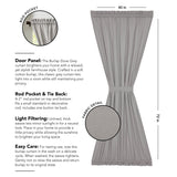 Burlap Dove Grey Door Panel Curtain-Lange General Store