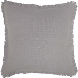 Burlap Dove Grey Fringed Ruffle Euro Sham-Lange General Store