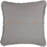 Burlap Dove Grey Fringed Ruffle Euro Sham-Lange General Store