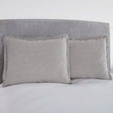 Burlap Dove Grey Fringed Ruffle Sham - Lange General Store