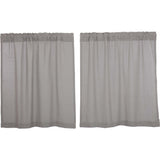 Burlap Dove Grey Tier Curtains-Lange General Store