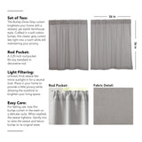 Burlap Dove Grey Tier Curtains-Lange General Store