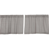 Burlap Dove Grey Tier Curtains-Lange General Store