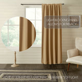 Burlap Natural Blackout Panel Curtain-Lange General Store