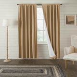 Burlap Natural Blackout Panel Curtain-Lange General Store