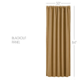 Burlap Natural Blackout Panel Curtain-Lange General Store