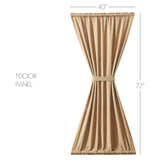 Burlap Natural Door Panel Curtain-Lange General Store