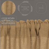 Burlap Natural Extra Long Panel Curtain-Lange General Store