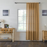 Burlap Natural Extra Long Panel Curtain-Lange General Store