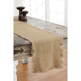 Burlap Natural Fringed Table Runners-Lange General Store