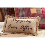 Burlap Natural Happily Ever After Pillow-Lange General Store