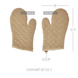 Burlap Natural Oven Mitt Set of 2-Lange General Store