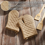 Burlap Natural Oven Mitt Set of 2-Lange General Store