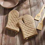 Burlap Natural Oven Mitt Set of 2-Lange General Store